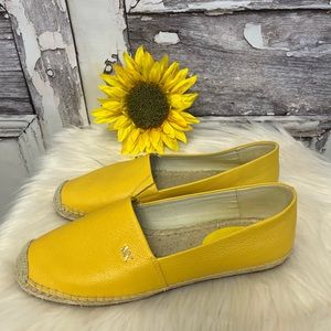 Michael Kors Kendrick Yellow Leather Slip Ons Size 8M